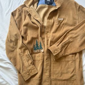 Vans mens brown/gold corduroy